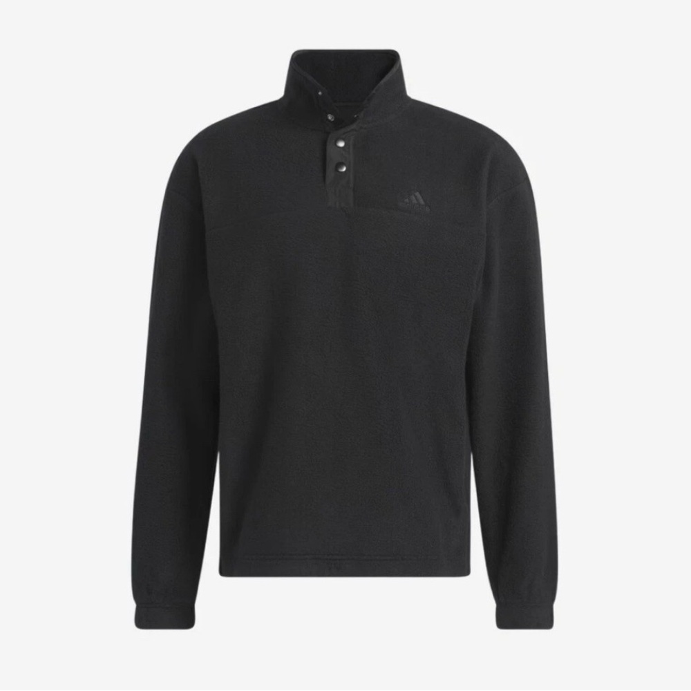 Adidas Polar Fleece Pullover Jacket Black Men's‎ Large
